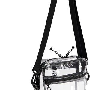 Rough Enough Clear Crossbody Bag for Stadium Events Large Transparent Purse with